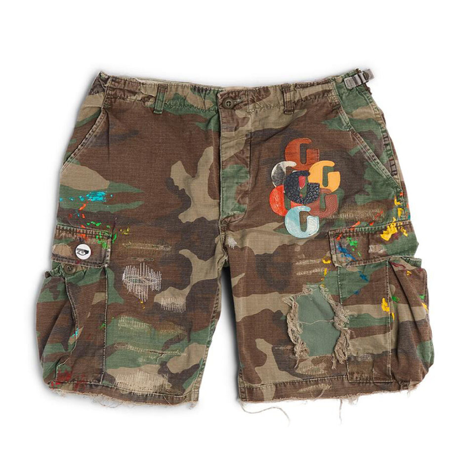 G PATCH WOODLAND CAMO CARGO SHORTS
